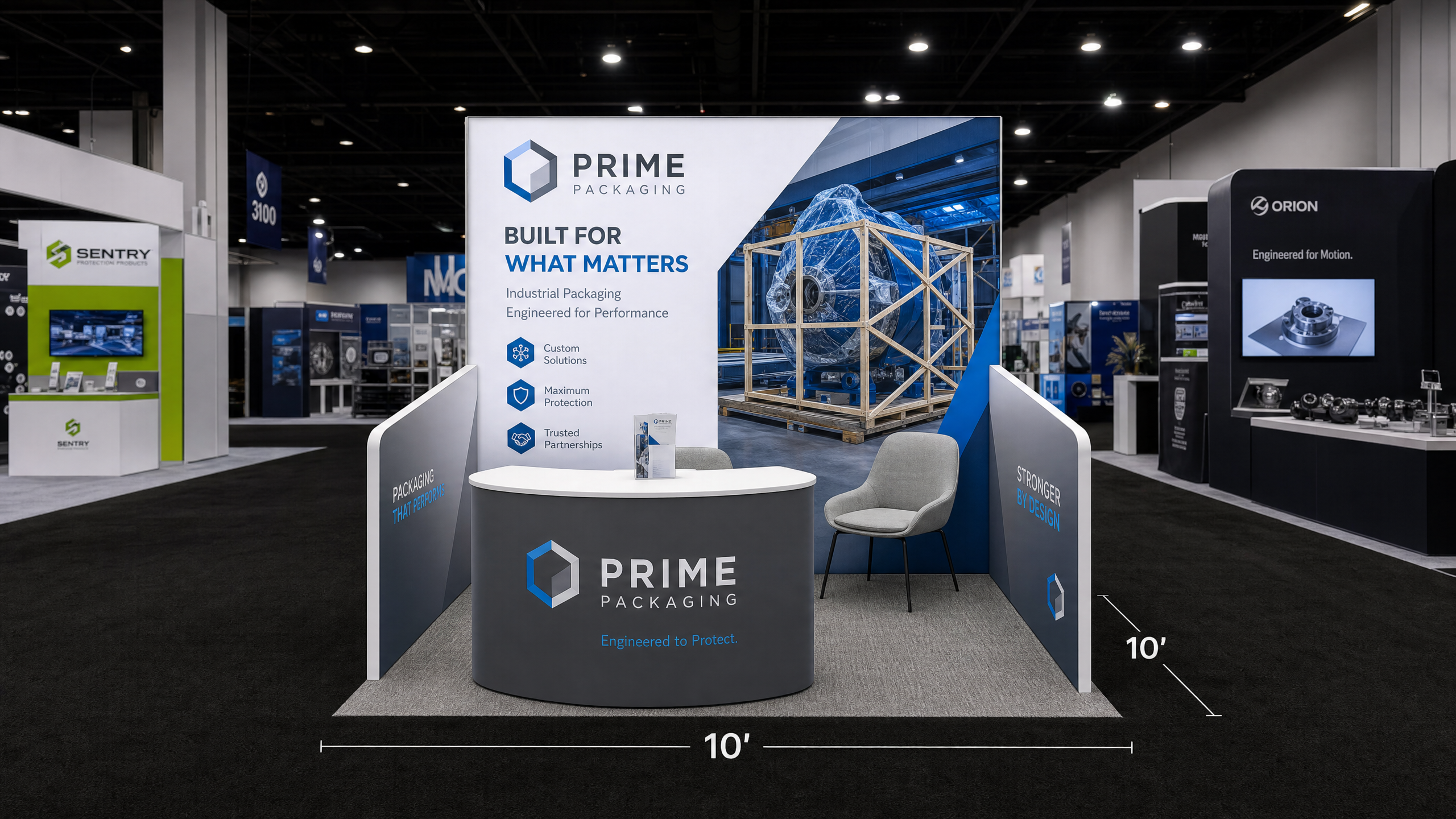 CONEXPO-CON/AGG 10x10 LED Video Wall Exhibit – Construction Companies - LED exhibit thumbnail