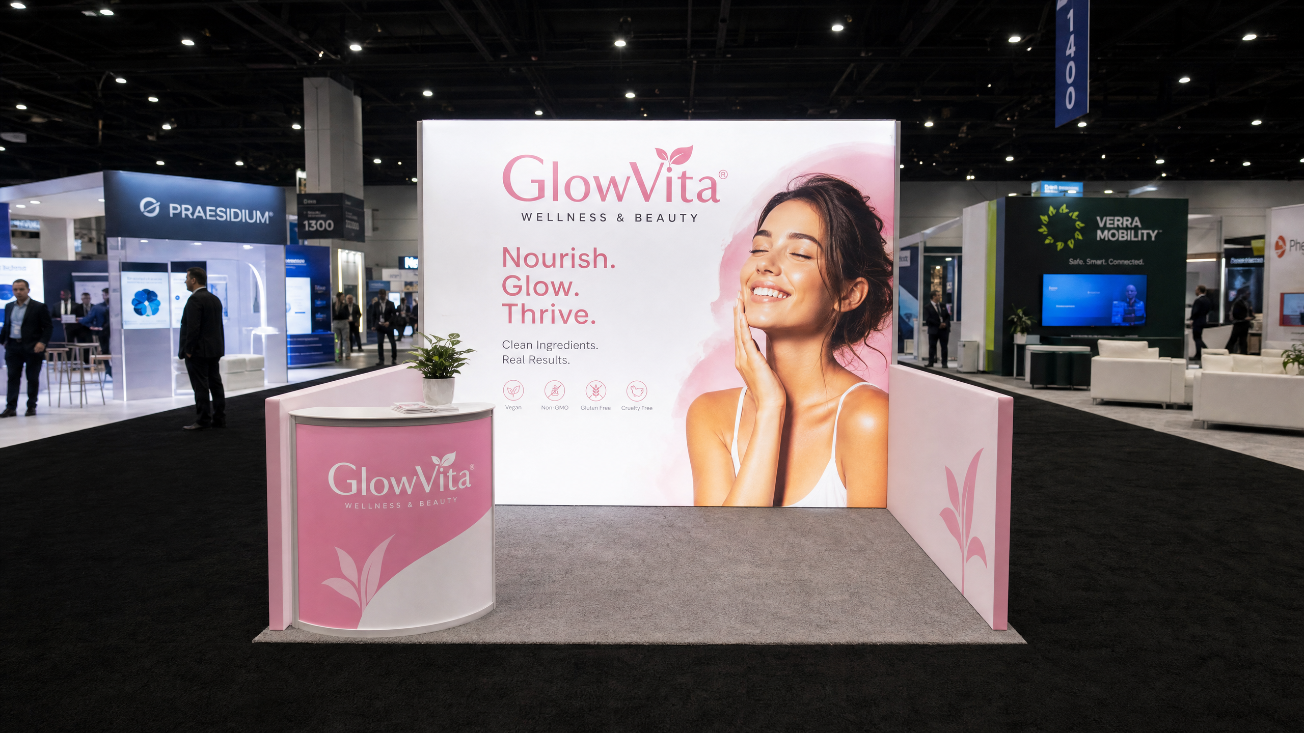10x10 LED Exhibit Rental for PGA Show Orlando - LED booth thumbnail