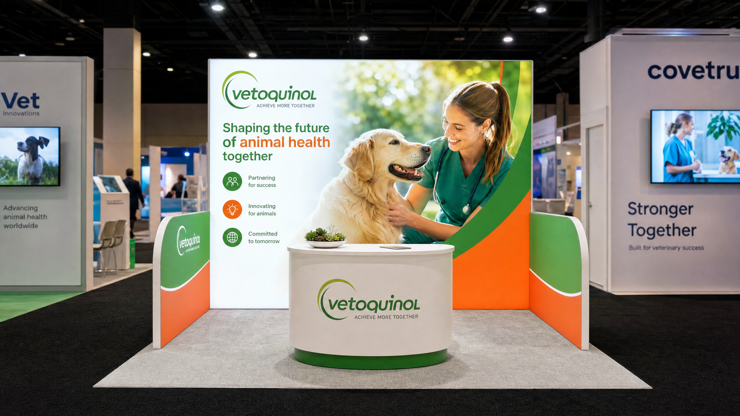 WVC LED Display Booth – 10x10 Veterinary Brands - LED exhibit thumbnail