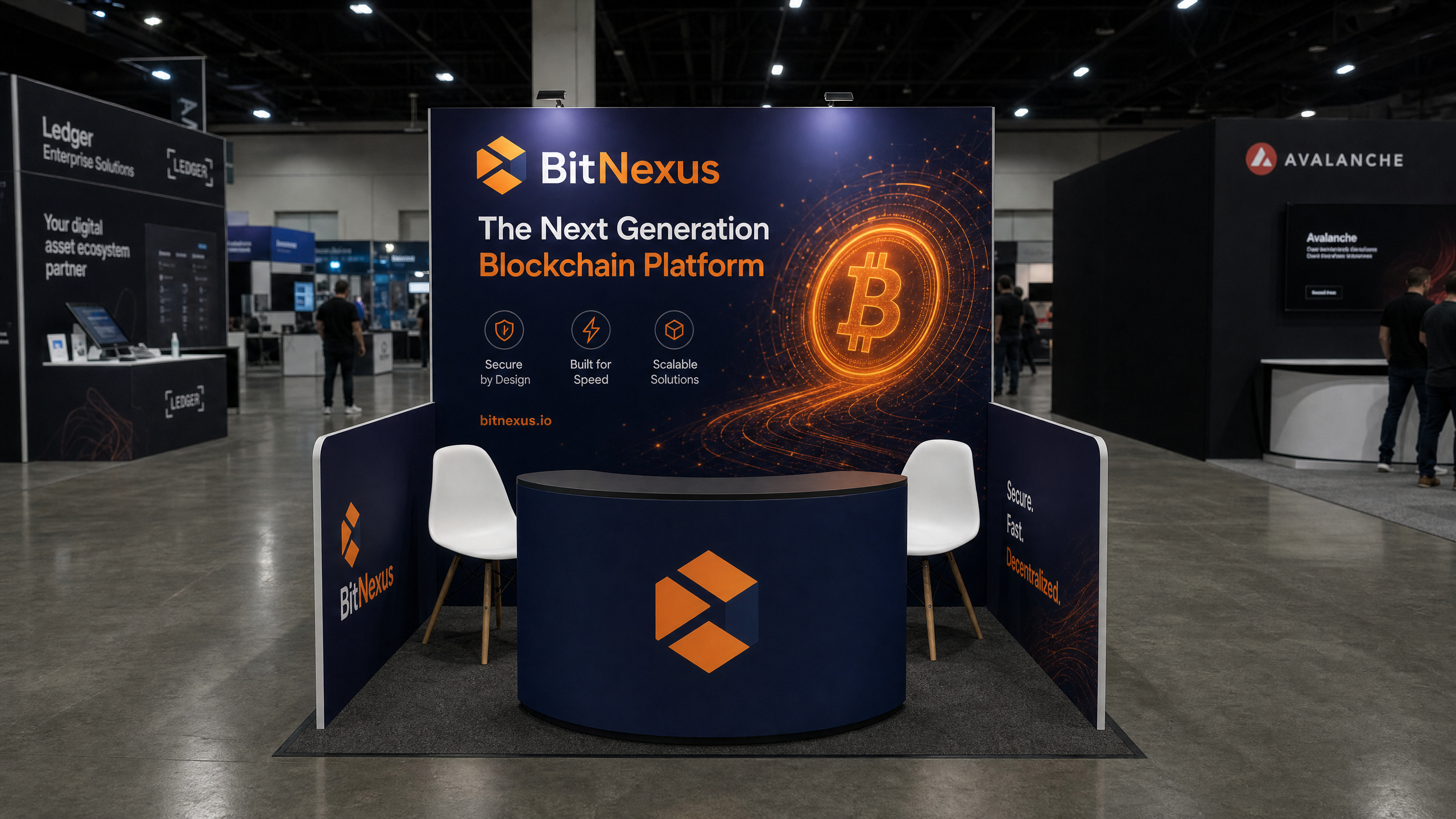 Token2049 10x10 LED Trade Show Booth – Blockchain Startups - LED exhibit thumbnail