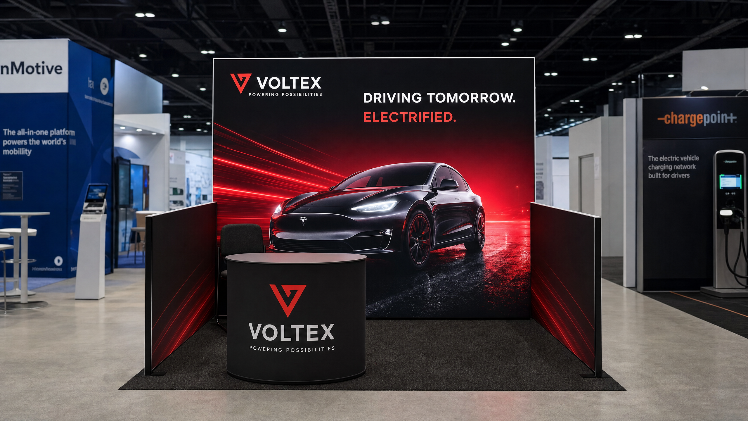 EVS 10x10 LED Backwall Booth – EV Companies - LED exhibit thumbnail