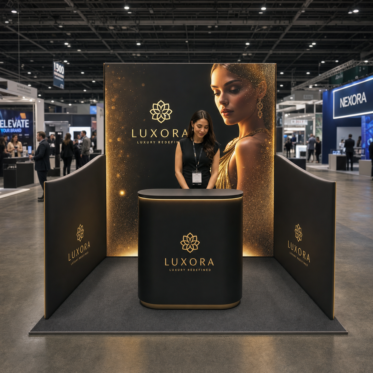 Luxury 10x10 LED Wall Exhibit – Jewelry Brands - LED exhibit thumbnail