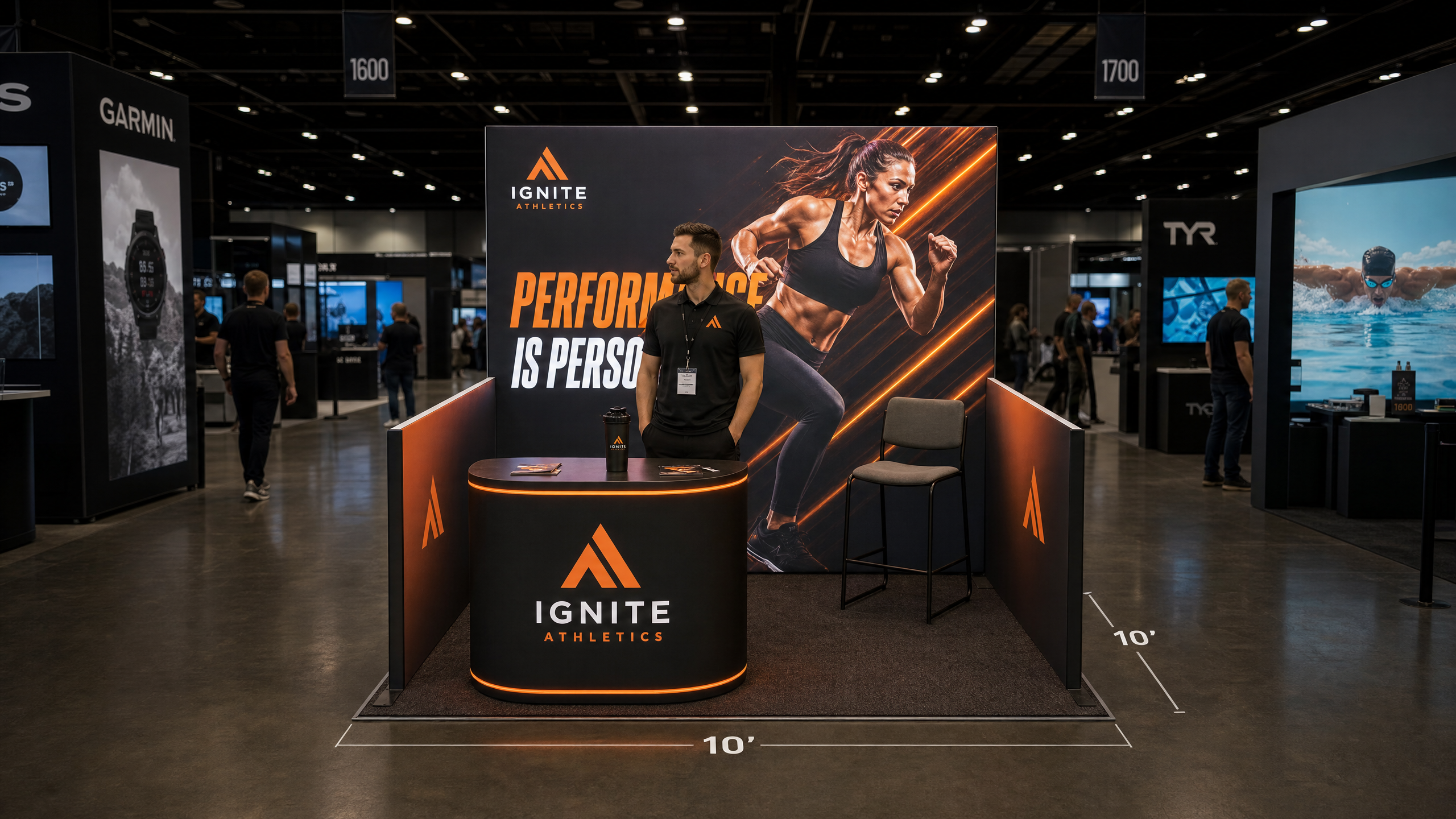 SHOT Show LED Panel Booth – 10x10 Sports Brands - LED exhibit thumbnail
