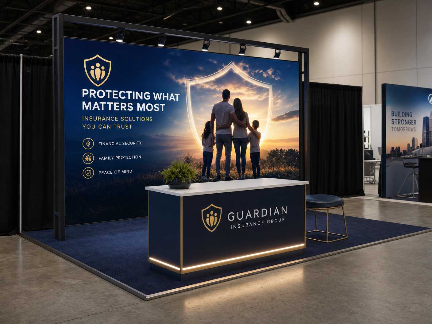 Finovate Dynamic LED Exhibit – 10x20 Fintech Startups - LED exhibit thumbnail
