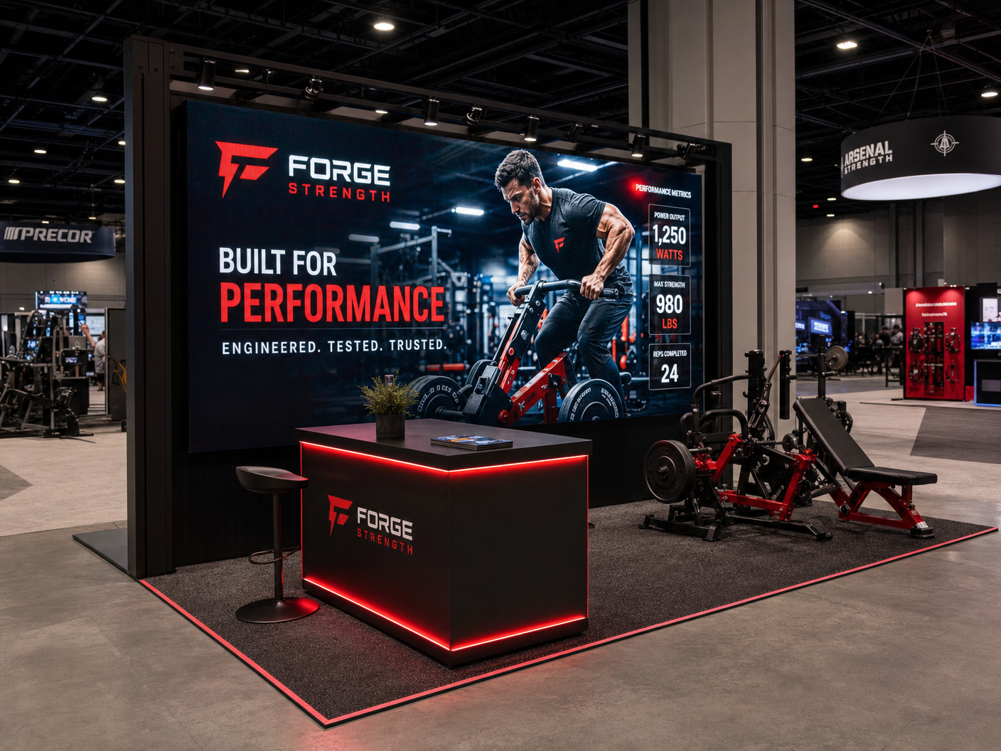 10x10 LED Trade Show Exhibit for InfoComm in Orlando