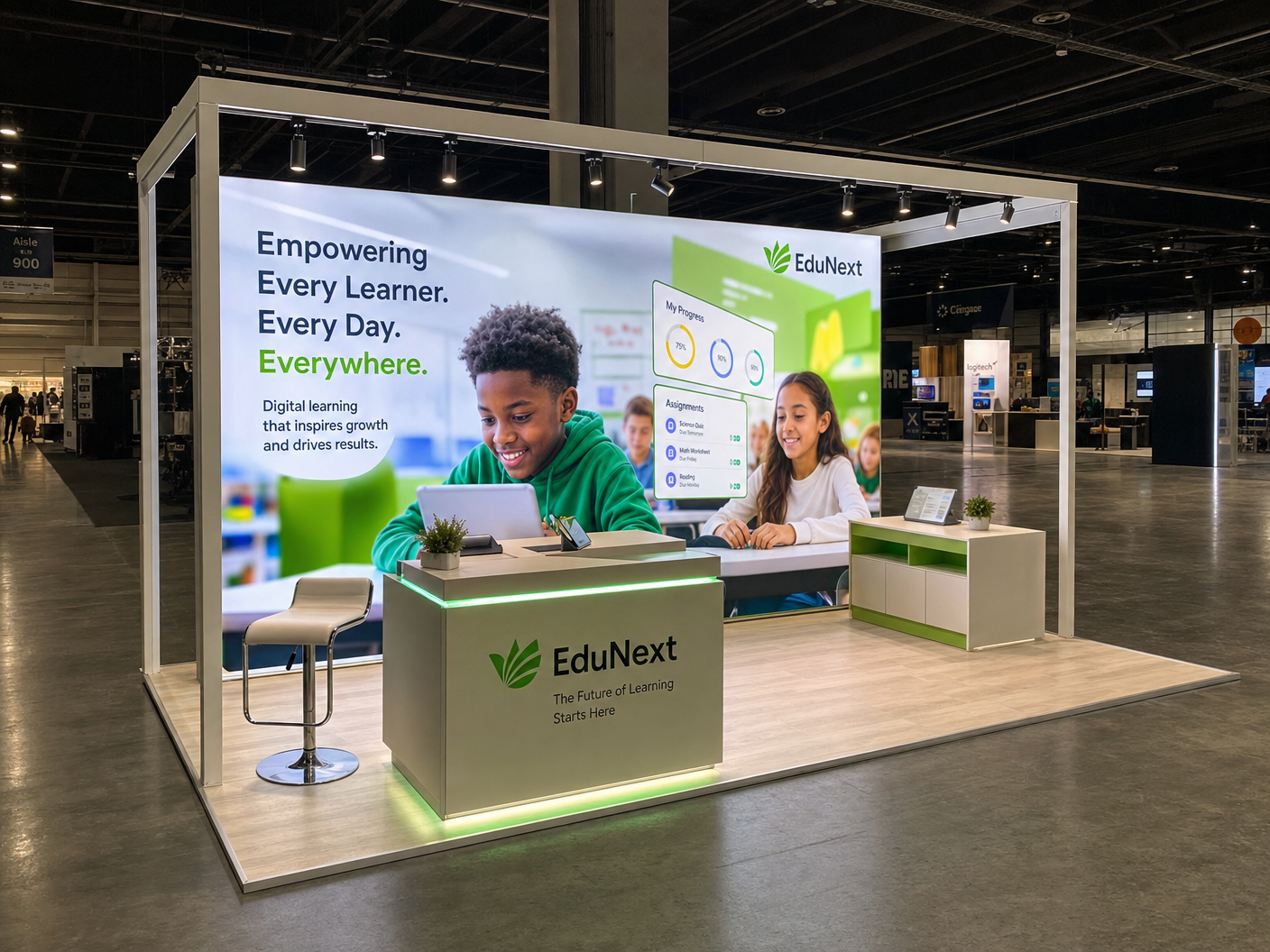 FETC 10x20 Interactive LED Booth for Education Tech - LED exhibit thumbnail