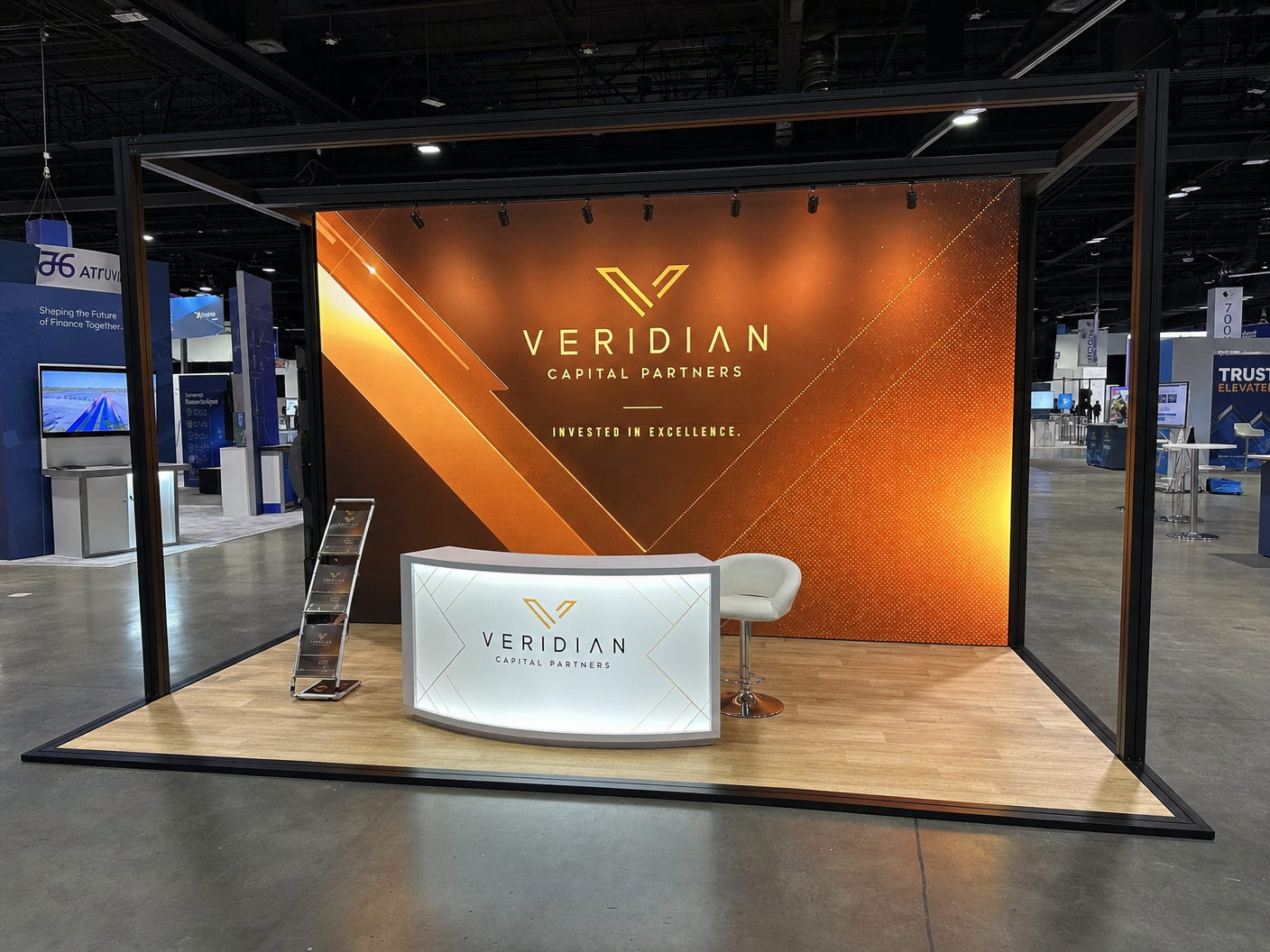 10x20 LED Exhibit for Detroit Auto Show in Austin - LED trade show exhibit rental