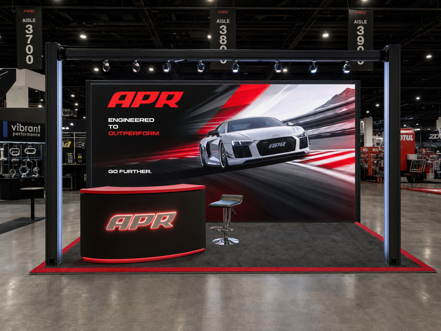 10x20 LED Exhibit Rental for IMTS Boston - LED trade show exhibit rental