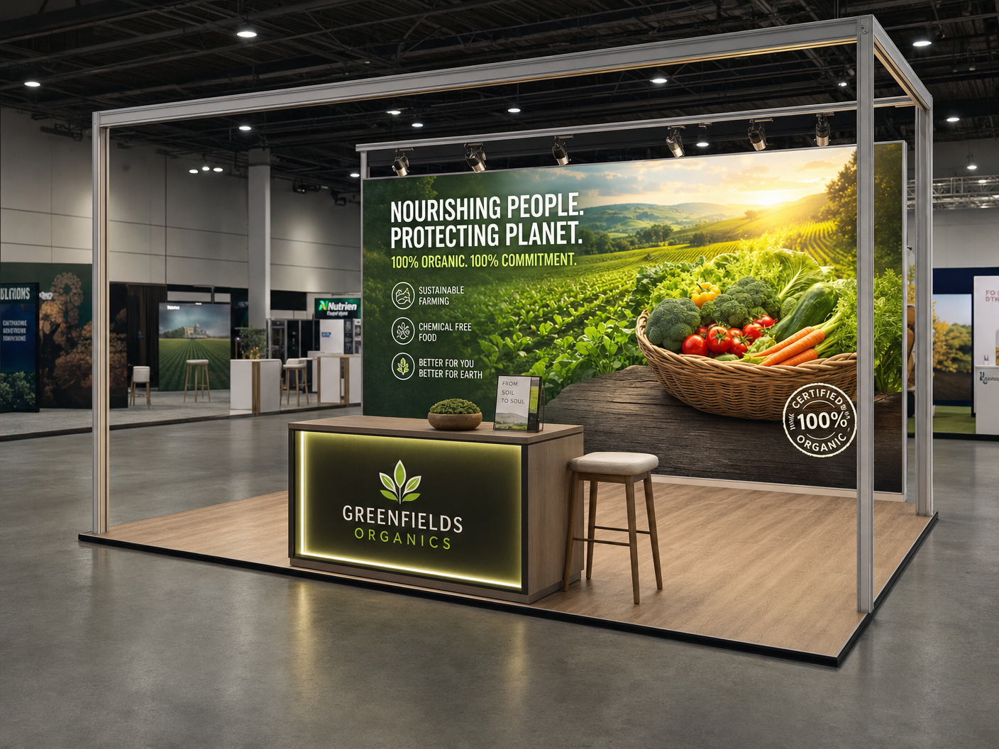 Farm Progress 10x20 LED Rental Booth – AgTech Brands - LED exhibit thumbnail