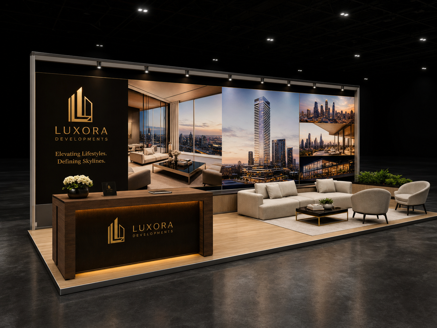 10x30 LED Trade Show Exhibit for OTC in Miami - LED trade show exhibit rental