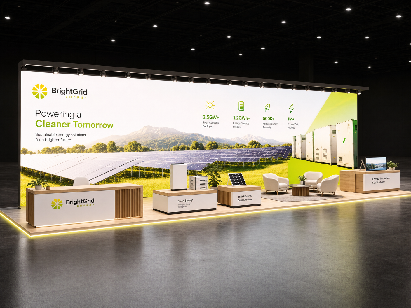 InfoComm 10x30 LED Video Wall Booth – Industry Companies - 10x30 LED trade show booth rental Orlando Las Vegas