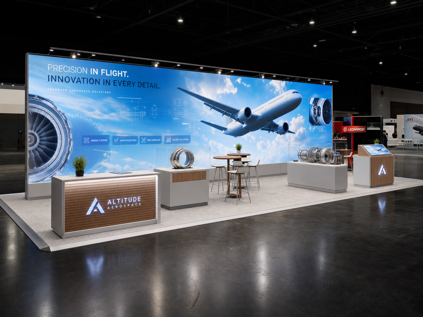 10x30 LED Trade Show Exhibit for FLIBS in Phoenix - 10x30 LED trade show booth rental Orlando Las Vegas