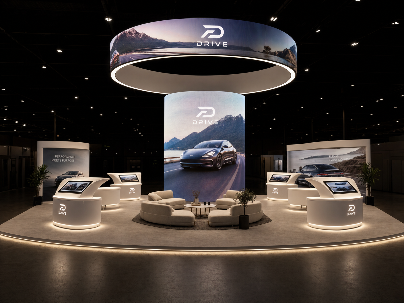 20x20 Dynamic LED Exhibit for NAB Technology Companies - LED exhibit thumbnail