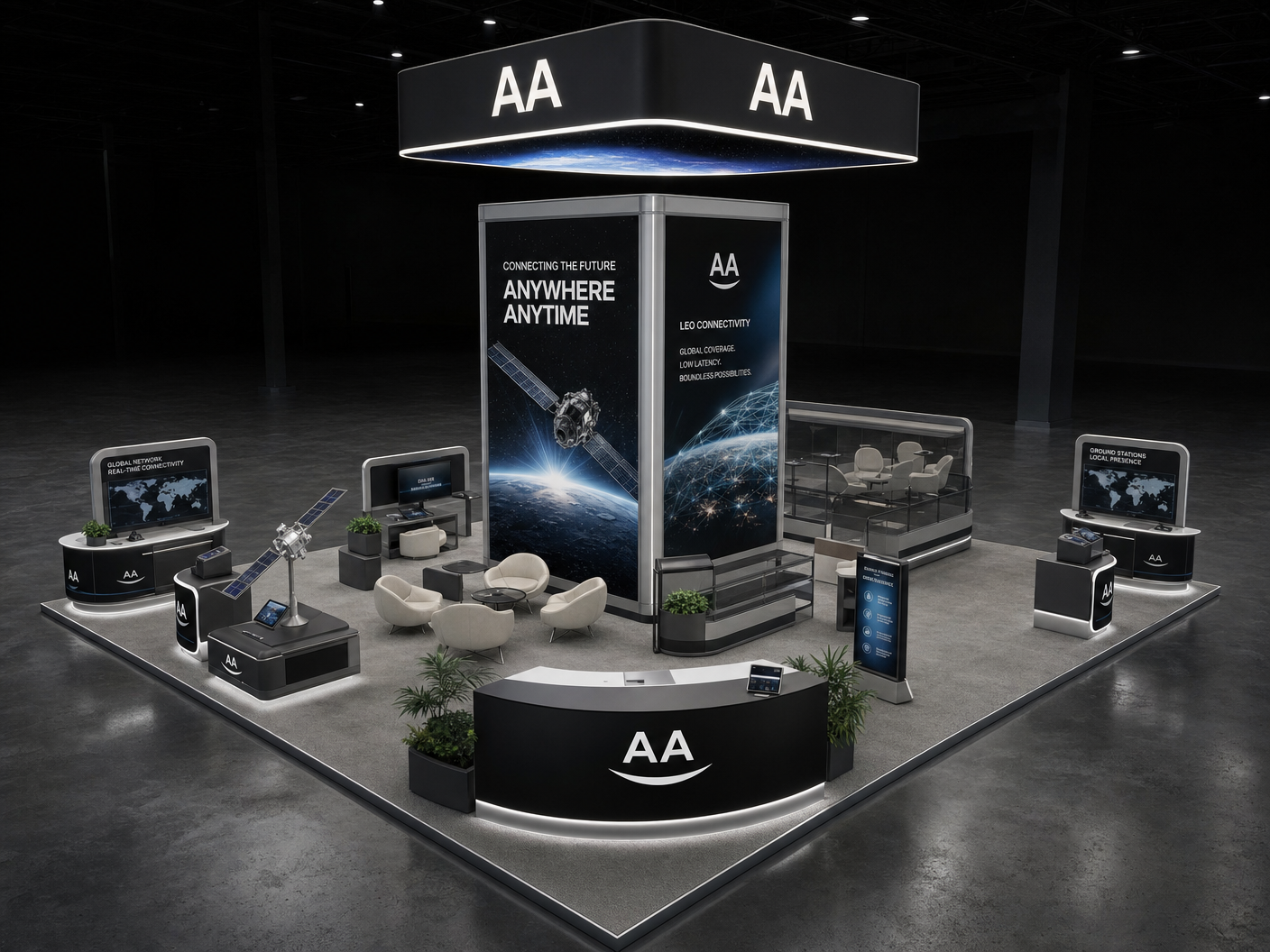 Cloud Computing Conference 20x40 LED Rental Booth – Technology Companies - LED trade show exhibit rental
