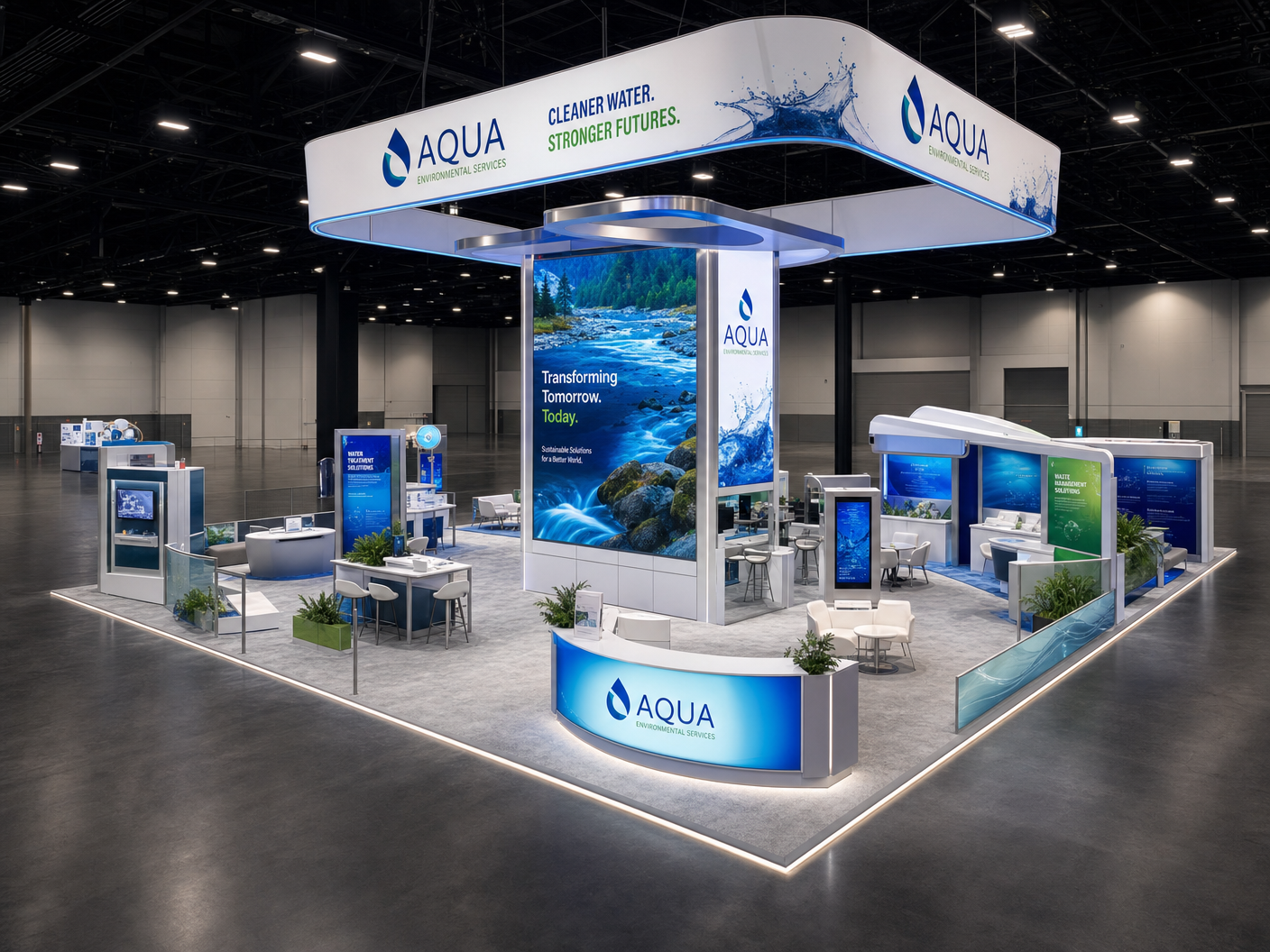 WEFTEC Immersive LED Booth – 20x40 Environmental Tech - LED exhibit thumbnail