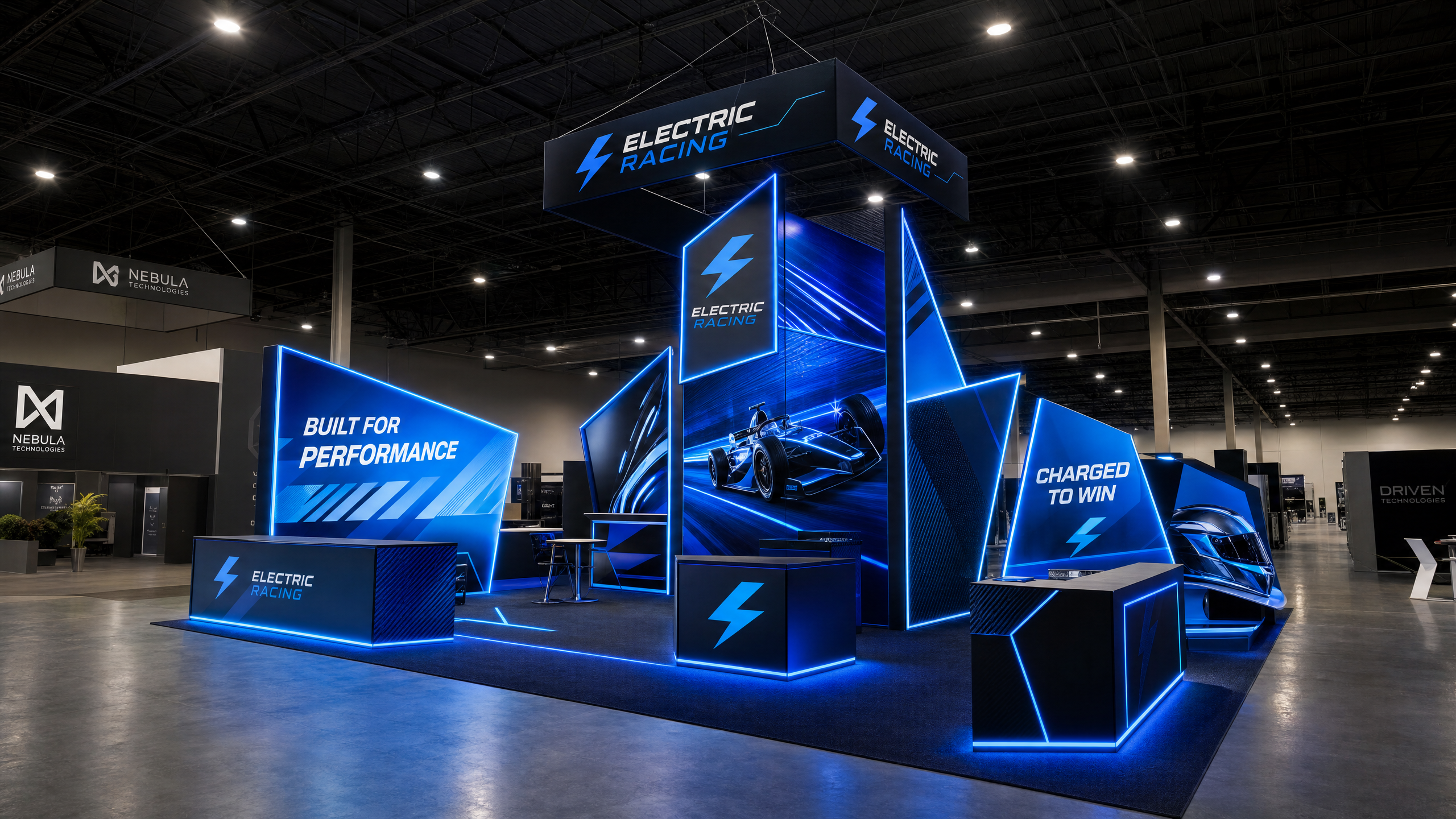 20x30 Interactive LED Booth for NRA Show Hospitality Brands - LED trade show exhibit rental