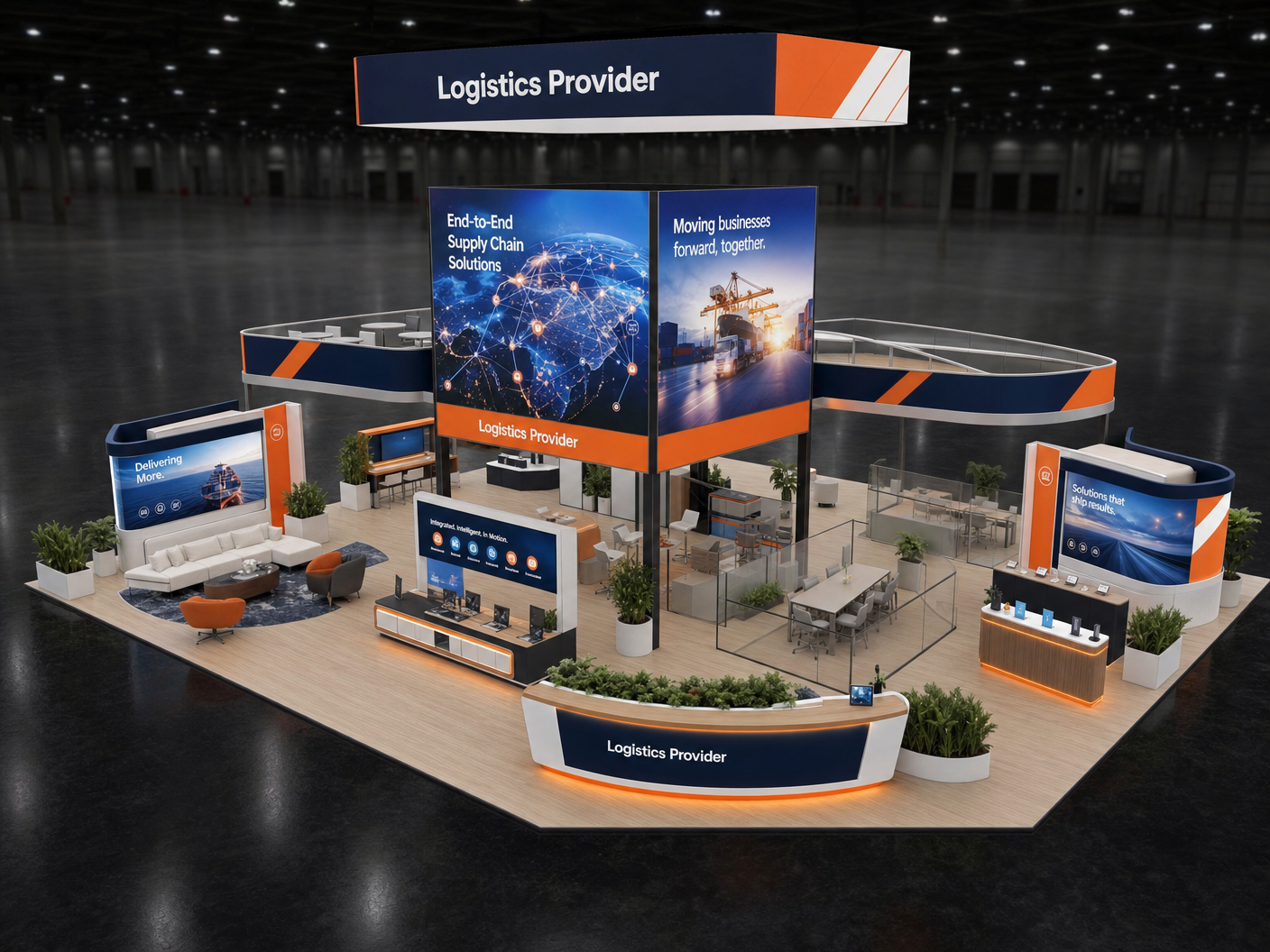 ProMat Immersive LED Booth – 50x50 Logistics Companies - LED exhibit thumbnail