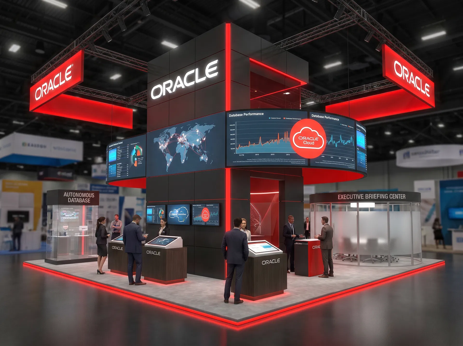 Black Hat 30x30 LED Booth – Cloud Companies - LED exhibit thumbnail