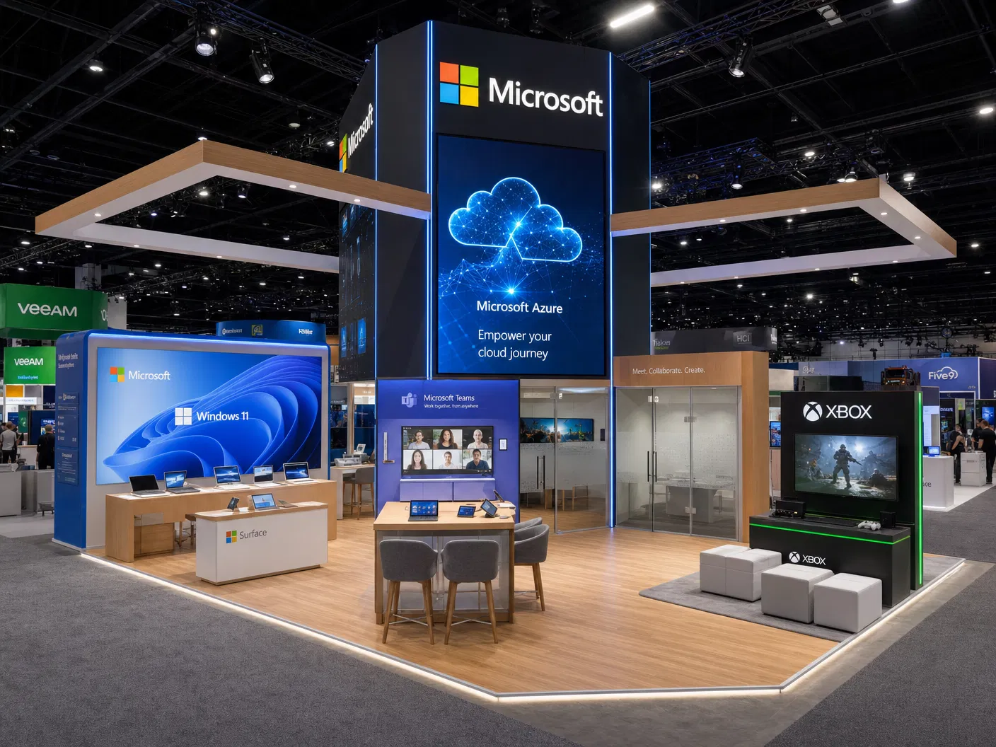 CES 30x30 LED Booth for Technology Companies - LED exhibit thumbnail