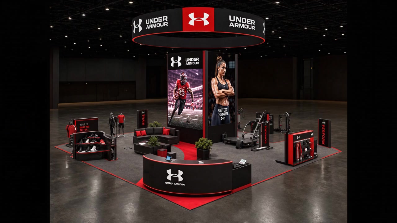 50x50 LED exhibit booth rental - 20x20 LED Exhibit Rental for Black Hat Boston