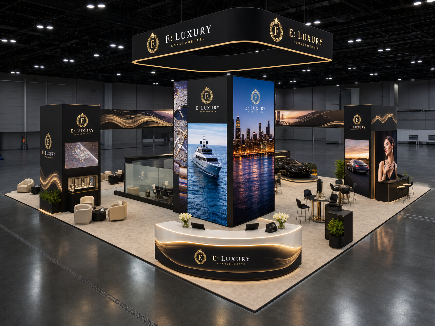 Natural Products Expo West 30x40 LED Trade Show Booth – Food & Beverage Brands - LED trade show exhibit rental
