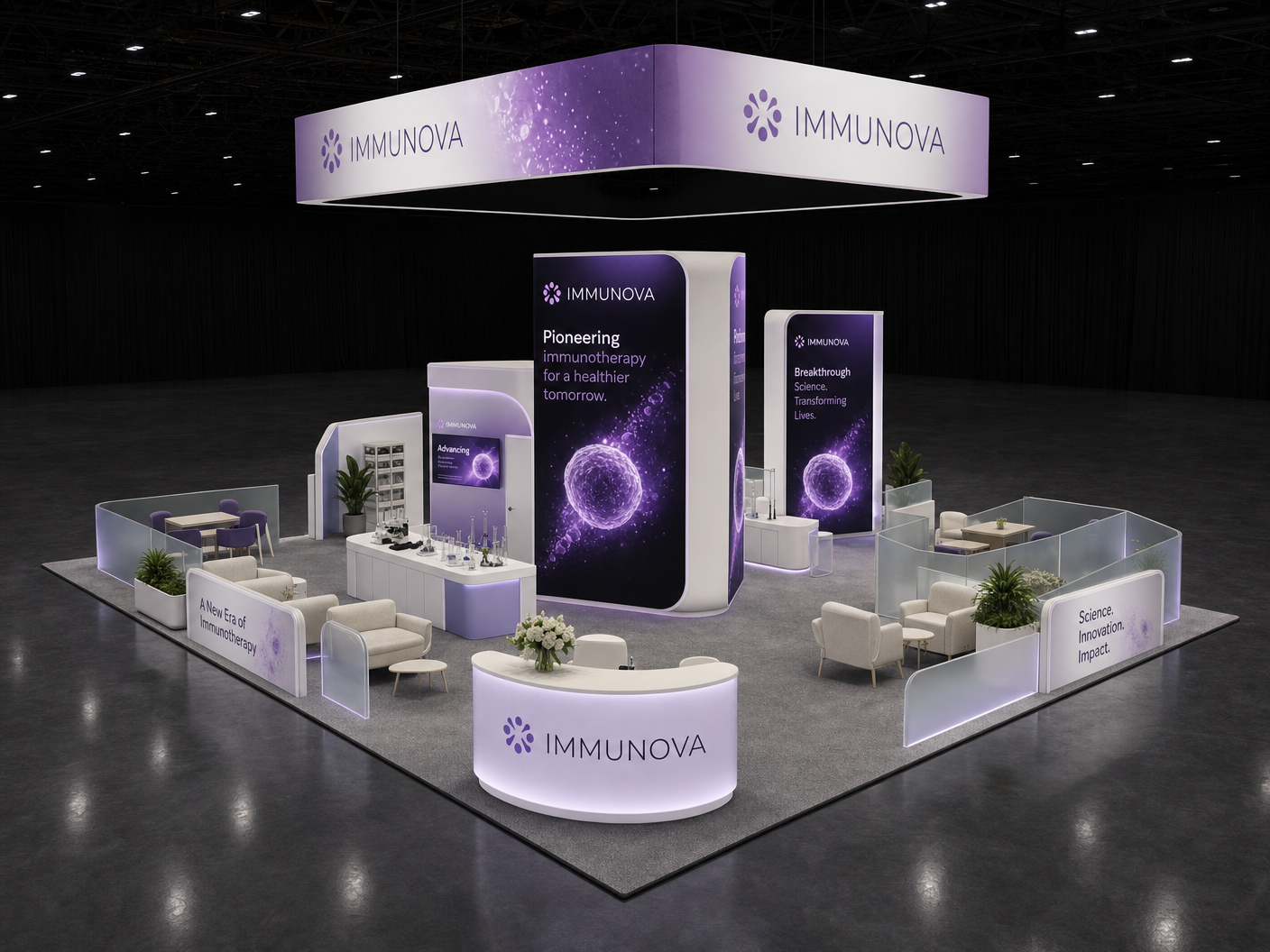30x40 LED Exhibit Rental for RSNA Chicago - LED trade show exhibit rental