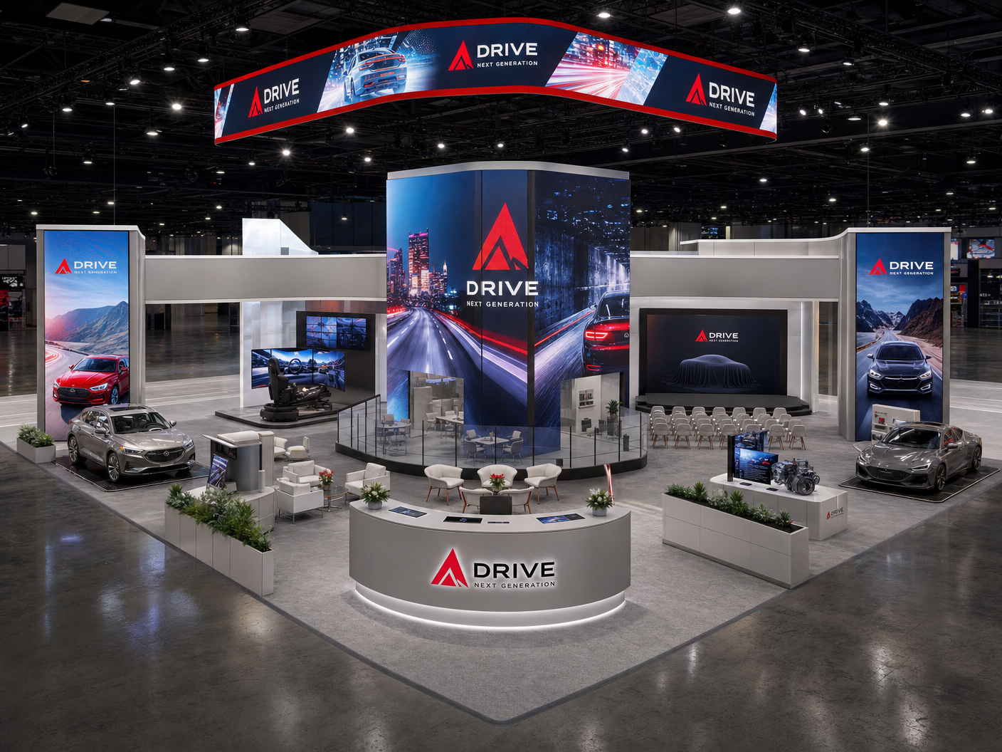 SEMA 40x40 LED Booth for Automotive Brands - LED booth thumbnail