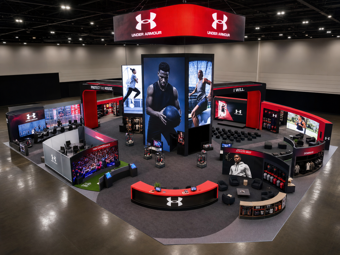 40x40 LED Display Exhibit for Surf Expo Sports Brands - LED exhibit thumbnail
