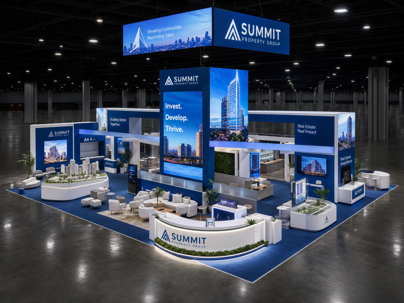 ICSC 40x40 LED Backwall Booth – Real Estate Tech - LED exhibit thumbnail
