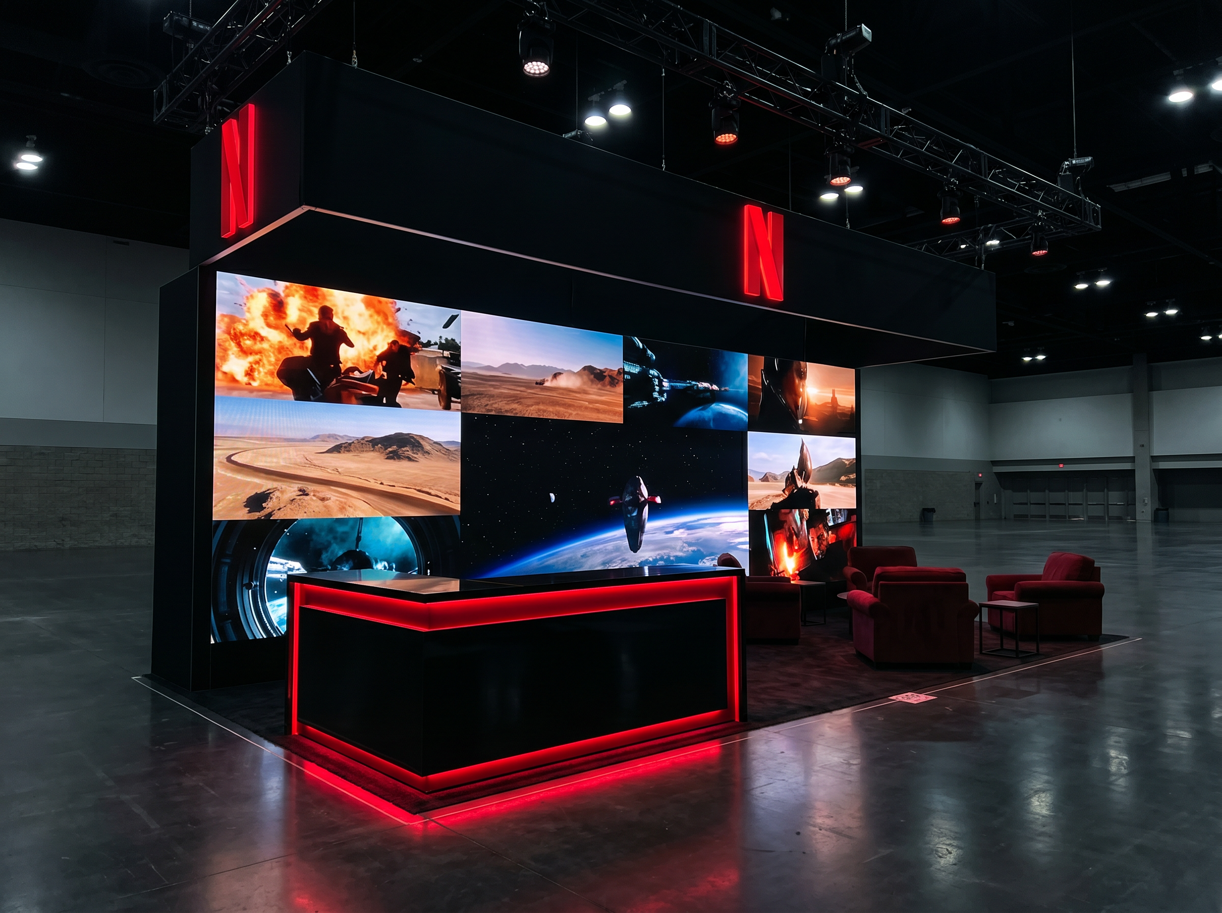 G2E 10x20 LED Technology Booth – Technology Companies - LED trade show exhibit rental