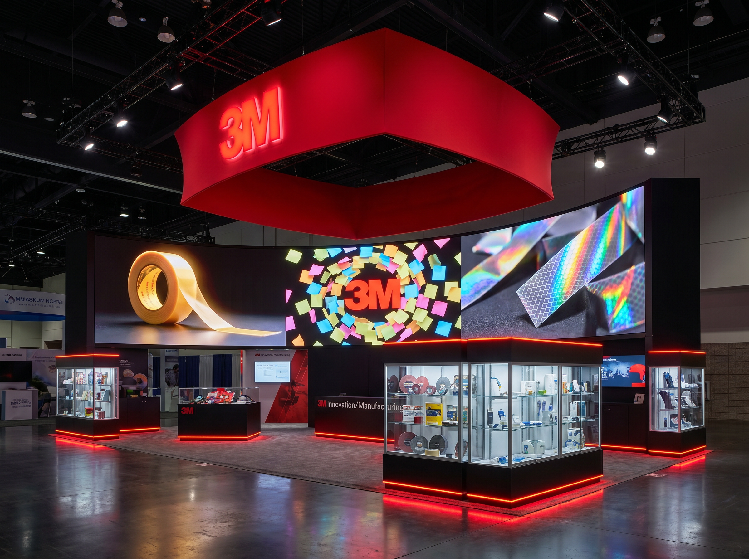 Cosmoprof LED Screen Booth – 20x30 Technology Companies - LED trade show exhibit rental