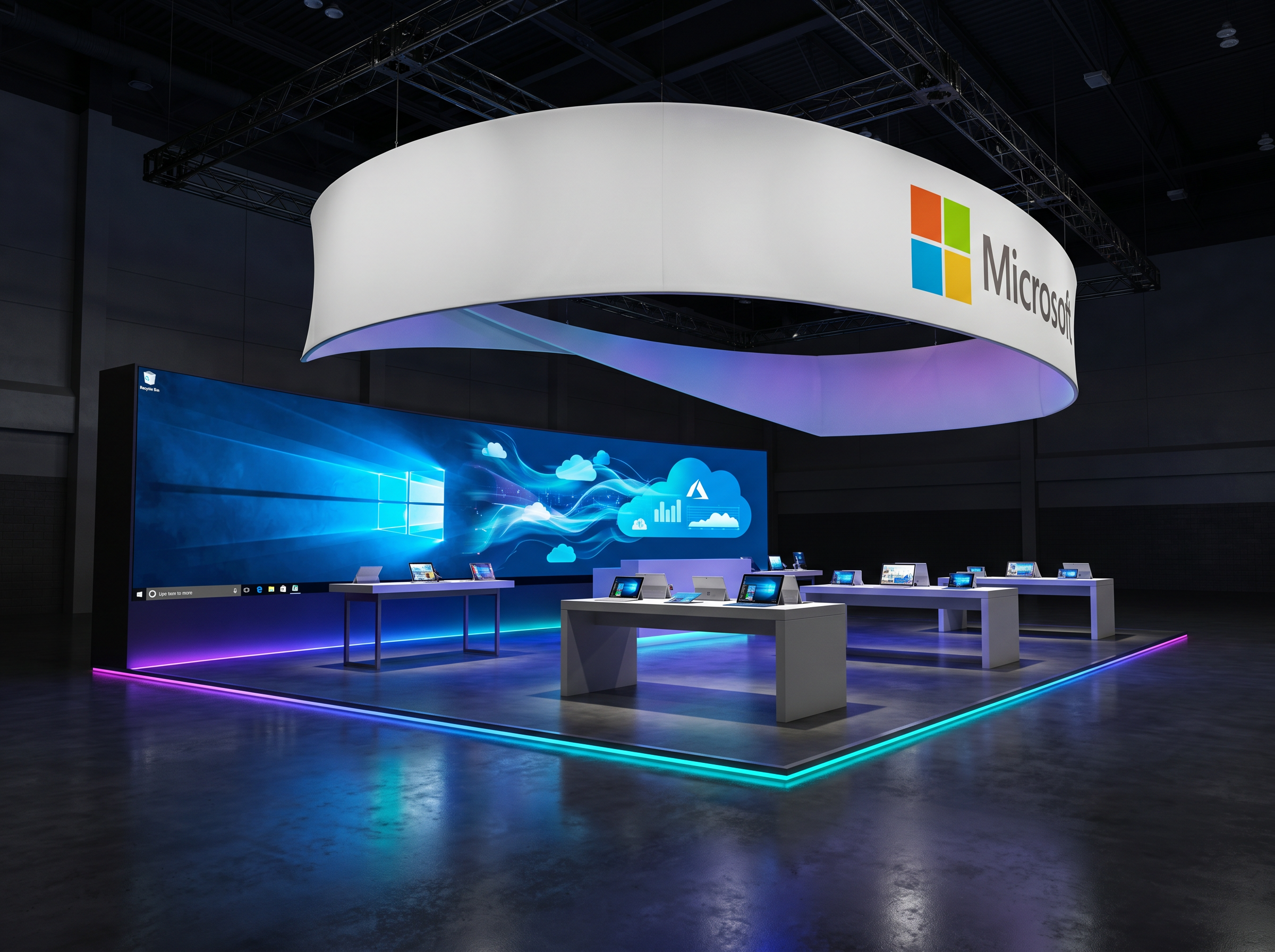 Cloud Computing Conference 20x30 LED Wall Exhibit – Technology Companies - LED booth thumbnail
