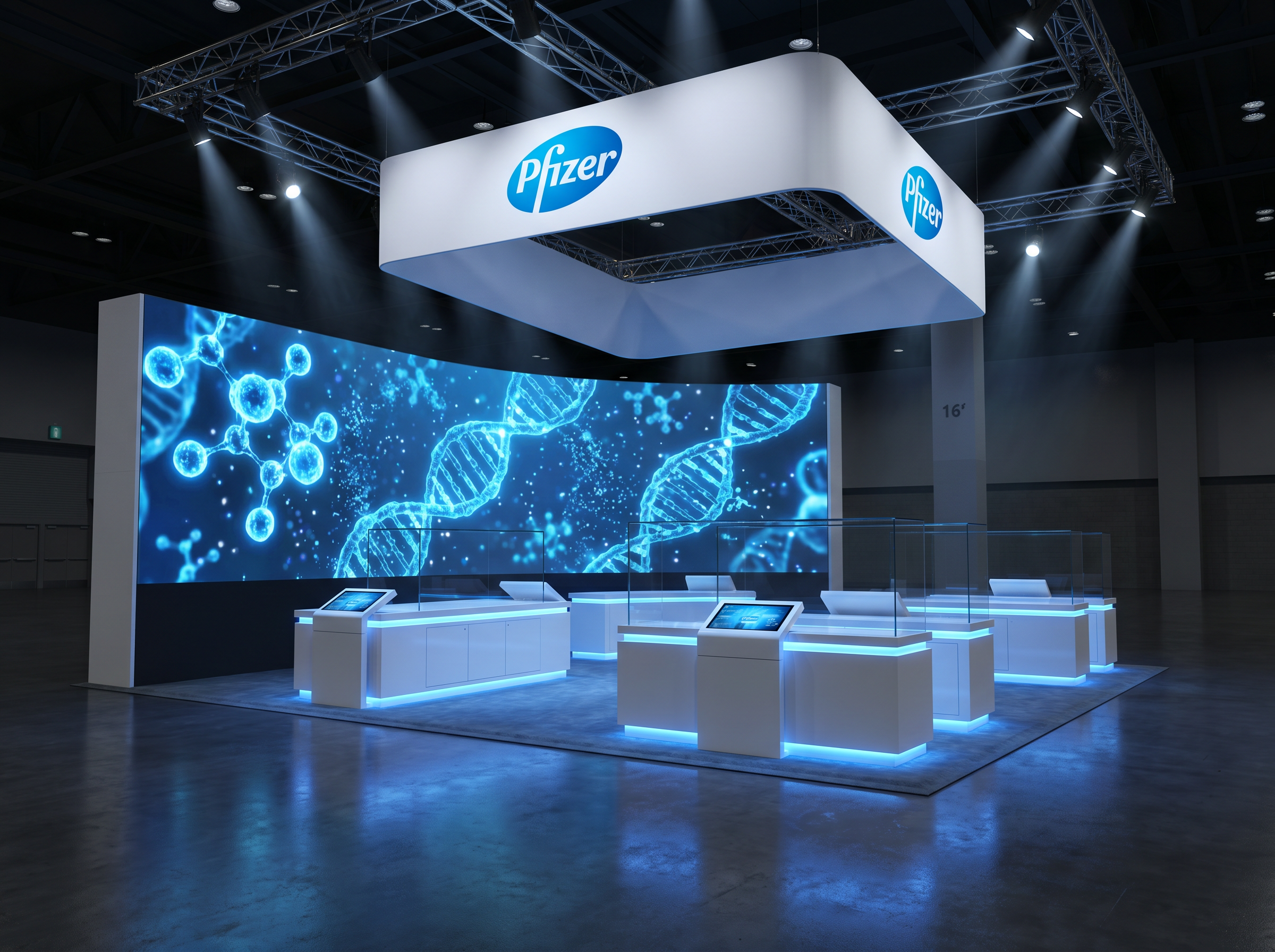 20x30 LED Backwall Booth for PACK EXPO Technology Companies - LED trade show exhibit rental