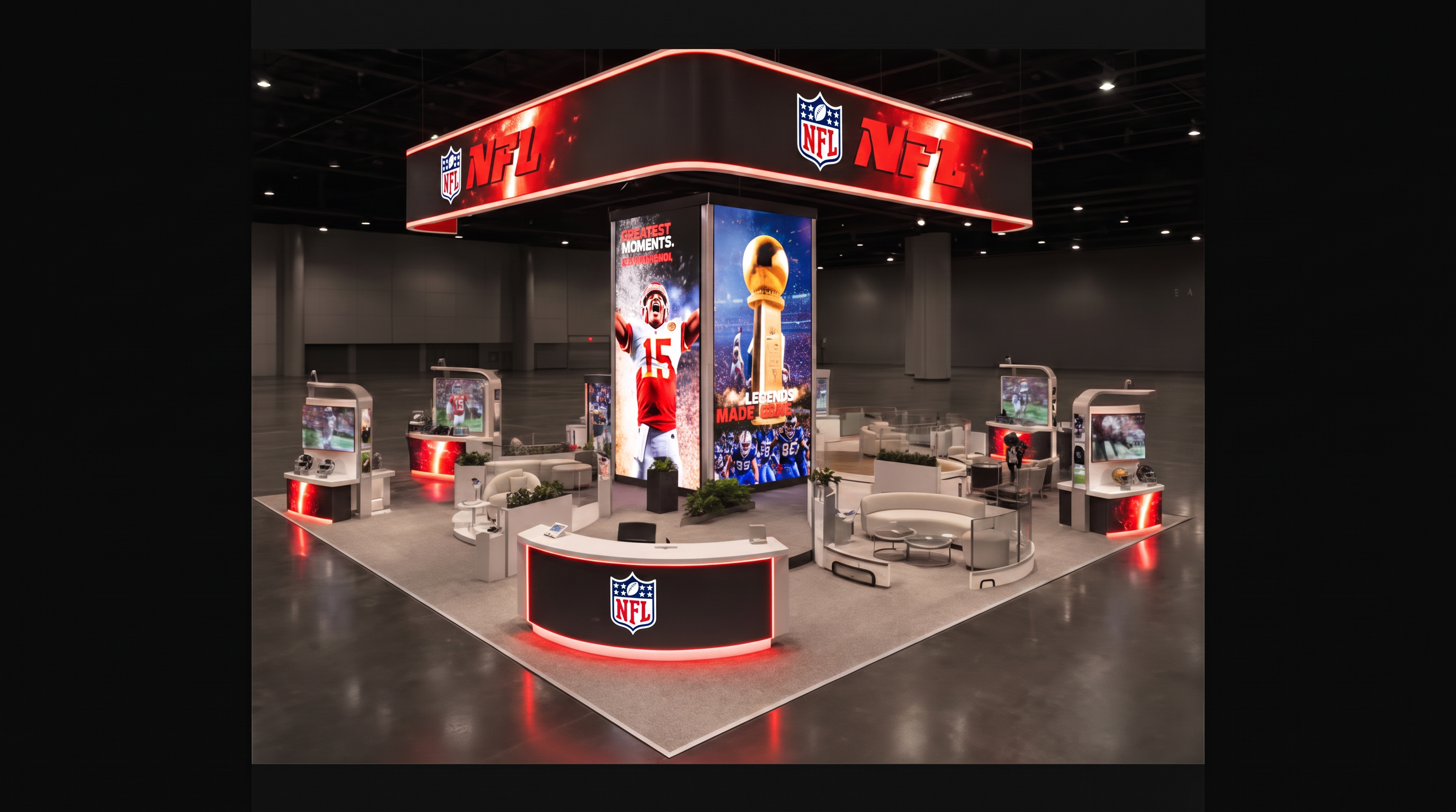 SHOT Show LED Video Wall Booth – 20x40 Sports Brands LED exhibit booth rental