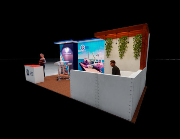 10x20 trade show exhibit rental with led wall