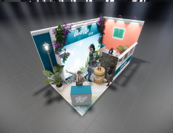 10x20 trade show exhibit rental with led wall