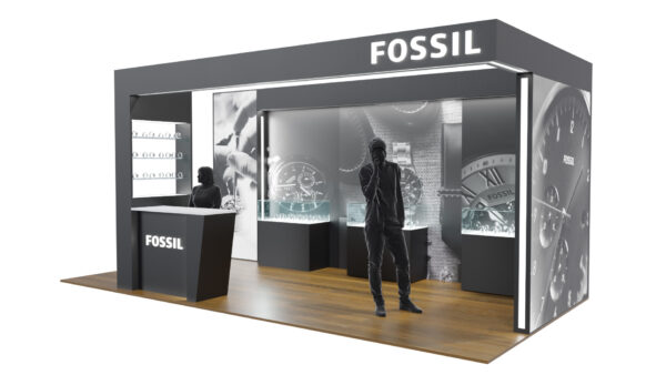 10 x 20 Trade Show exhibit rental with LED wall