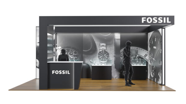 10 x 20 Trade Show exhibit rental with LED wall