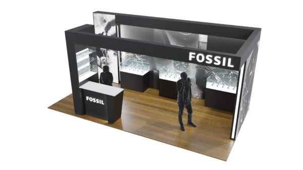 10 x 20 Trade Show exhibit rental with LED wall