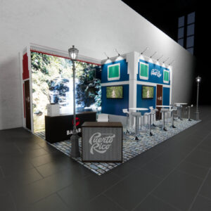 20x30 trade show exhibit rental with led wall