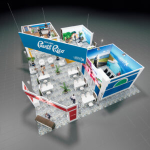 44x60 trade show exhibit rental with led wall