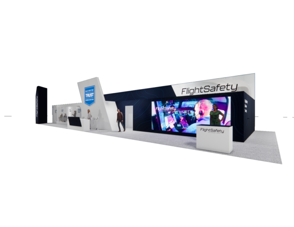 30x80 trade show exhibit rental with led wall