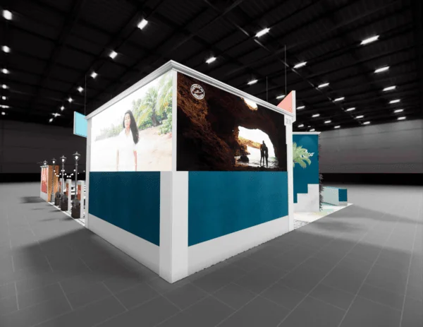 40x60 trade show exhibit rental with led wall