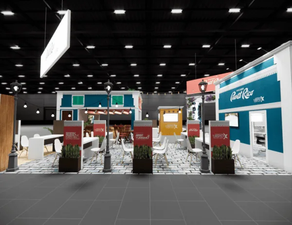 40x60 trade show exhibit rental with led wall