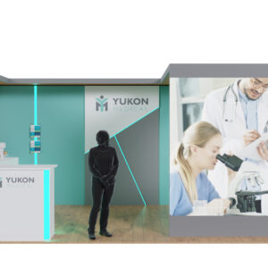 10 x 20 Trade Show exhibit rental with LED wall
